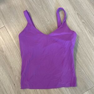 Lululemon purple long align tank top size 8